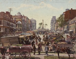ジャックカルティエスクエア、モントリオール、1901 作： Detroit Publishing Co.