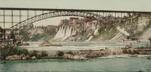 ナイアガラ、製粉所、グランドトランクブリッジ、1900年頃 作： Detroit Publishing Co.