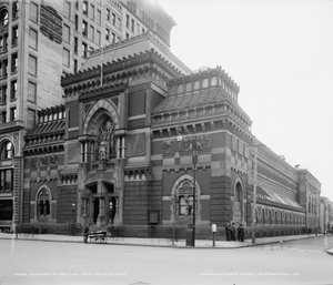 ペンシルバニア美術アカデミー（ペンシルバニア州フィラデルフィア）1900年頃（モノクロ写真 作： Detroit Publishing Co.
