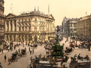ピカデリーサーカス、ロンドン、c.1890-1900