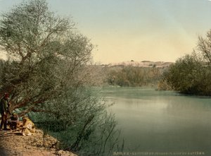 洗礼の場所、ヨルダン川、聖地、1890-1900年頃（フォトクロム・プリント） 作： デトロイト出版株式会社