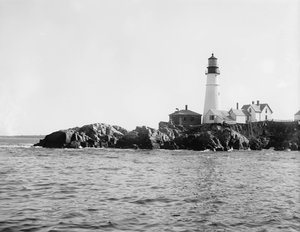 ポートランドヘッドライト、メイン州ポートランド、c.1900-10 作： Detroit Publishing Co.