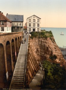 大階段、ヘルゴラント、ドイツ、フォトクロムプリント、c.1900 作： Detroit Publishing Co.