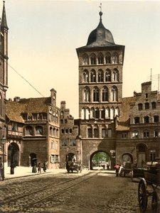 タワーアーチ、リューベック、ドイツ、1900年頃 作： Detroit Publishing Co.