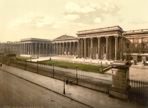 大英博物館、ロンドン、1890〜1900年頃（フォトクロム） 作： Detroit Publishing Co.