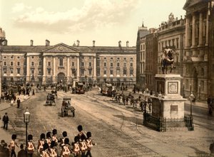 カレッジグリーン、ダブリン、c.1890-1900（フォトクロム） 作： Detroit Publishing Co.