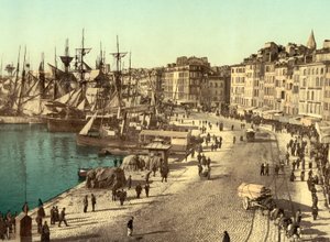 オールドハーバー（旧港）、フランス、マルセイユ、c.1890-1900（フォトクロム）