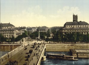 シャトレ広場、パリ、1890年-1900年頃（フォトクロム） 作： Detroit Publishing Co.