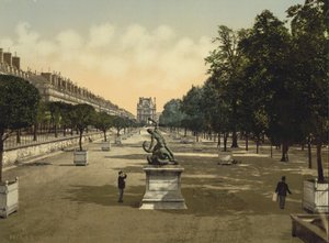 チュイルリー庭園、パリ、1890-1900年頃（フォトクロム） 作： Detroit Publishing Co.