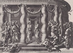キリストと姦淫の女、1575年、1613年に再出版。