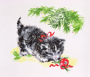 クリスマスの子猫 作： Diane Matthes