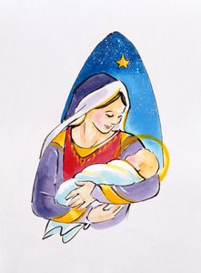 マドンナと子供、1996（トイレ） 作： Diane Matthes