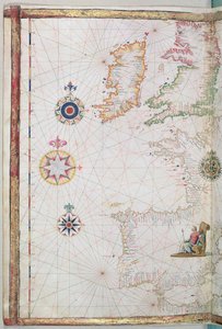 イギリスの島とイベリア、1565年の世界地図の詳細 作： Diego Homem