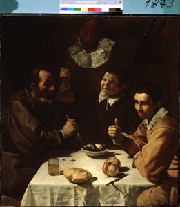 食事（昼食）。 ディエゴ ベラスケス (1599-1660) の絵画。 キャンバスに油彩 作： Diego Velázquez