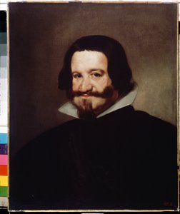 オリバレス伯爵の肖像画。 Gaspar de Guzman y Pimentel、Olivares 伯、Sanlucar la Mayor 公 (1587-1645)、スペインの大臣で王室の寵児。 ディエゴ ベラスケス (1599-1660) の絵画。 キャンバスに油彩、6 作： Diego Velázquez