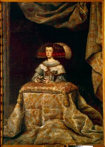 祈りを捧げるオーストリアのマリアンヌ（1631-1696）の肖像（スペインのフィリップ4世の2番目の妻、オーストリアのメアリー・アンネまたはメアリー・アンネ）。ディエゴ・ベラスケス（1599-1660）の絵画 ec. esp. 作： Diego Velázquez