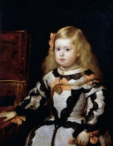 スペイン王フィリップ4世と2番目の妻オーストリアのマリアナの娘、インファンタ・マルガリータ（1651-1673）の肖像 作： Diego Velázquez