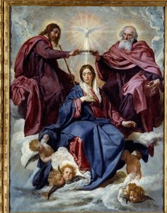 聖母の戴冠式。ディエゴ・ロドリゲス・デ・シルヴァ・イ・ベラスケス（1599-1660）の絵