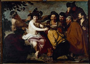 バッカスの勝利、あるいは酔っぱらいたち（油彩・キャンバス 作： Diego Velázquez
