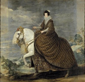 馬に乗ったイザベル・ド・ブルボン女王 作： Diego Velázquez