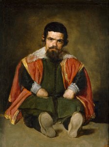 スペイン語： El bufón el Primo セバスティアン・デ・モーラの肖像 作： ディエゴ・ベラスケス
