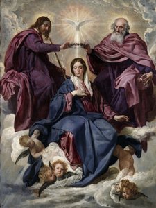 処女の戴冠式、1635-1636 作： Diego Velázquez