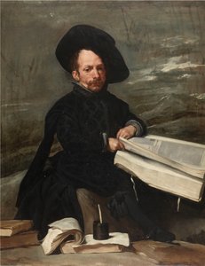本を持った道化師、c。 1640年。 作： Diego Velázquez