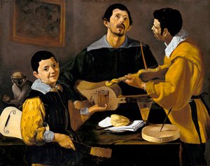 3人のミュージシャン、1616年頃 作： Diego Velázquez