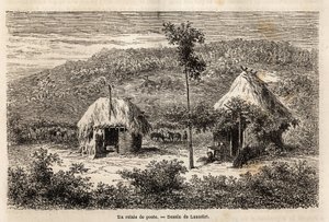 ブカレストとピテステを結ぶポストリレー。1860年、パリからブカレスト（ルーマニア）への航海を説明するためのエングレーヴィング。デザイナーのLancelotが、Edouard Chartonの指揮の下で出版された「Le tour du monde, nouveau journal des voyages」に掲載したもの。 作： Dieudonne Auguste Lancelot