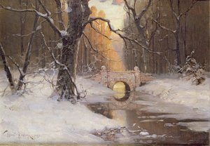 樹木が茂った川の風景 作： Dimitri Kleburg