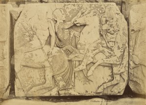 [アテネ-彫刻の断片、パルテノン神殿のフリーズ］。 作： Dimitrios Constantin