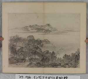 風景画帖（紙にインク）