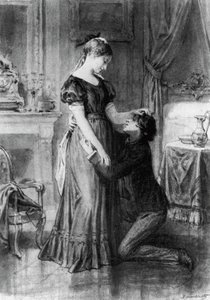 アルフレッド・ド・ミュセット（1810-1857）の小説、世紀の子供の告白のイラスト、ディオゲネス・ユリシー・ナポレオン・マイラート（1840-1926）による描画後の彫刻