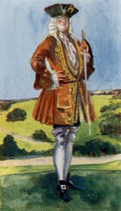 ジョージ1世（1714-1727）の時代の男性用衣装 作： Dion Clayton Calthrop