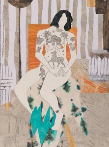 タトゥーが大流行、ヌード（コラージュ） 作： Dione Verulam