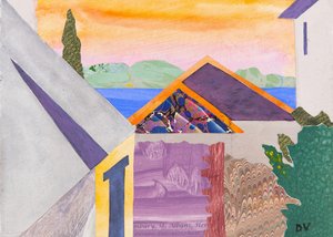 三角形（コラージュ） 作： Dione Verulam