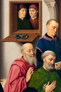 教区教会（聖ペテロ教区教会）。 ペインティング。 最後の晩餐。 ダークボルト。 1464-1468。 詳細。 中央パネル。 作： Dirck Bouts