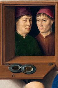 教区教会（聖ペテロ教区教会）。 ペインティング。 最後の晩餐。 ダークボルト。 1464-1468。 詳細。 中央パネル。