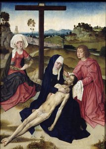 The Lamentation、c.1455-60（パネルに油彩） 作： Dirck Bouts