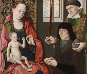 聖シュテファンと寄贈者の聖母子1480年頃 作： Dirck Bouts