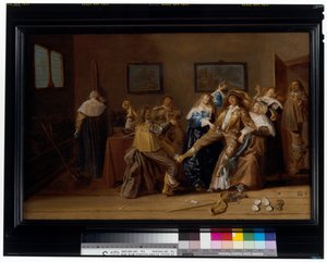 インテリアの中の愉快な仲間たち 作： Dirck Hals