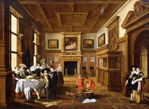 インテリアの陽気な会社、 作： Dirck Hals