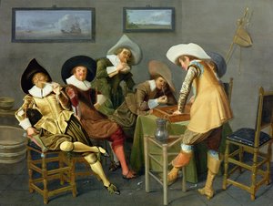 居酒屋のキャバリア 作： Dirck Hals