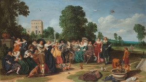 カントリーパーティー。 1627年 作： Dirck Hals