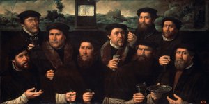 アムステルダム射撃協会の集合写真、1561 年。 作： Dirck Jacobsz