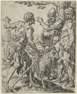 売春婦を探しているチラ ユダとタマルの歴史（シリーズタイトル） 作： Dirck Volckertsz. Coornhert (attributed to)