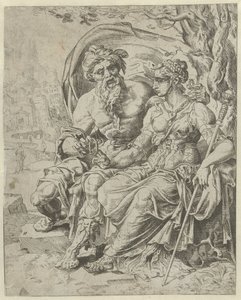 ユダはタマルに誓約を与える ユダとタマルの歴史（シリーズタイトル） 作： Dirck Volckertsz. Coornhert (attributed to)