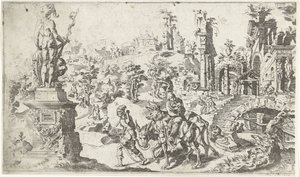 エジプトへのフライト 作： Dirck Volckertsz. Coornhert (attributed to)