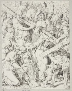 十字架を背負ったキリストとヴェロニカの布の奇跡 作： Dirck Volckertsz. Coornhert