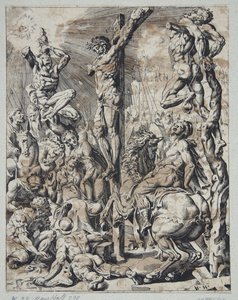 十字架上のキリストの死 作： Dirck Volckertsz. Coornhert